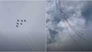 2 military jets, nagsalpukan sa himpapawid; 2 piloto at 1 pasahero, napa-emergency eject sa ere